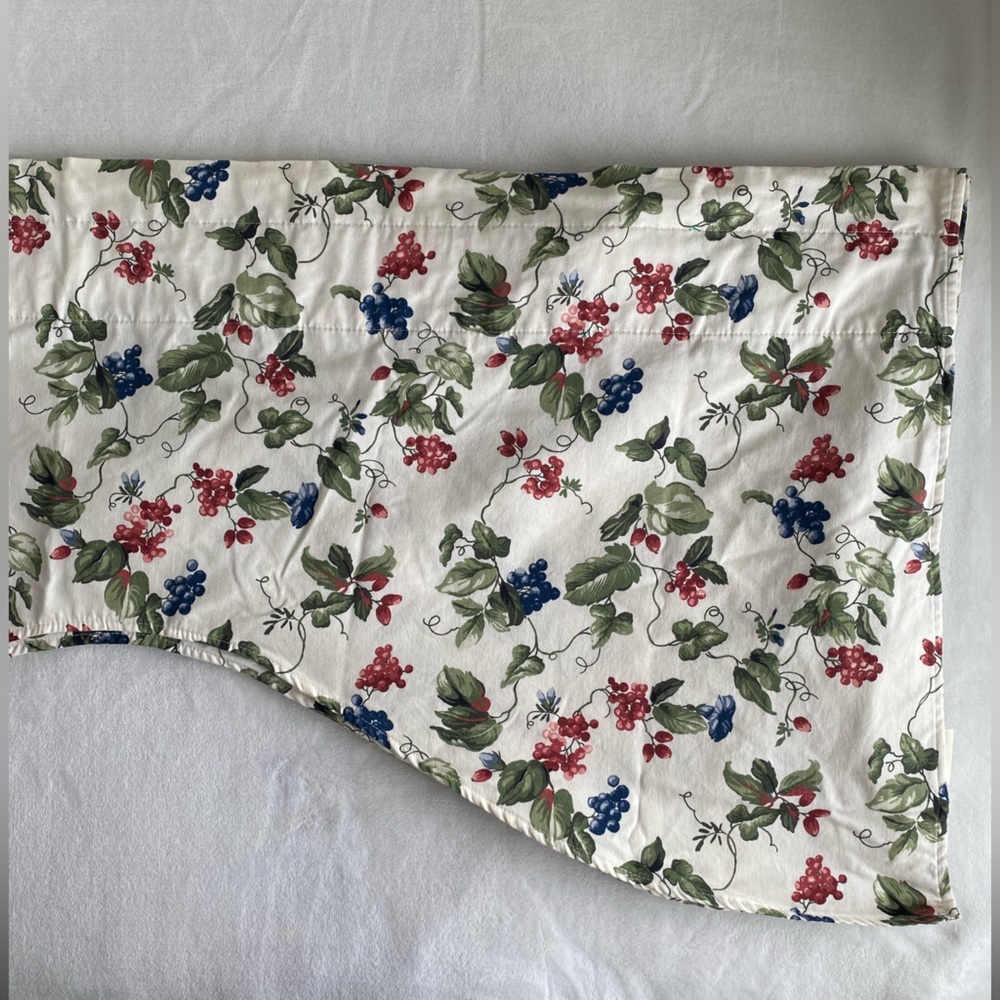 Vintage Waverly Orchard Trail Set Of 2 Curtains Valances Scalloped Cottage Core
